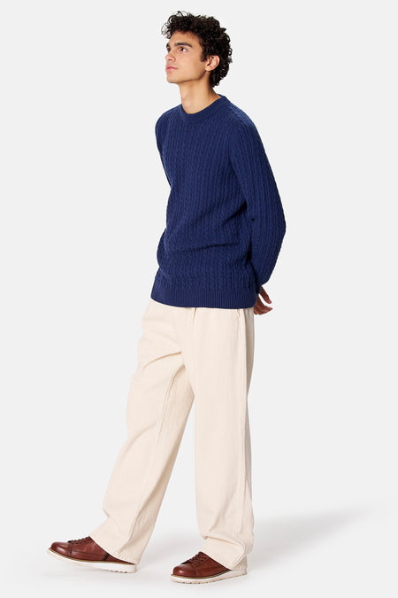 Pull O-hals - blauw
