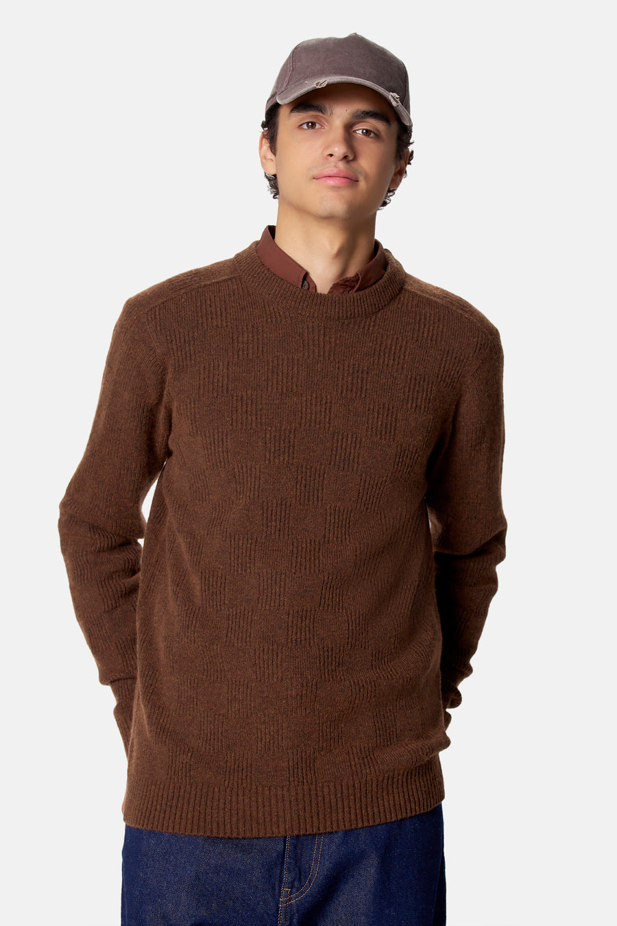 Pull O-hals - bruin