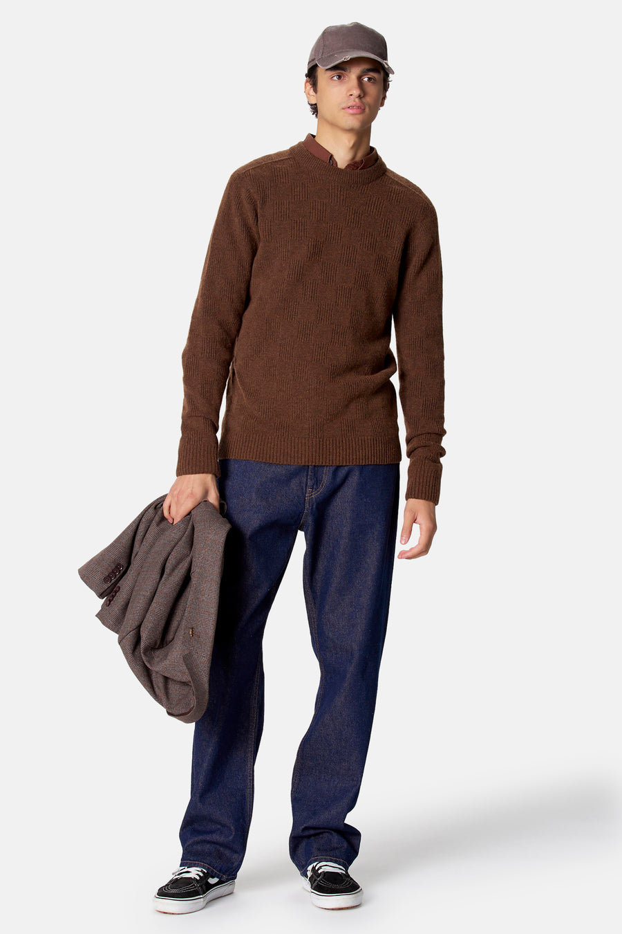Pull O-hals - bruin