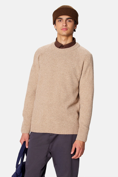 Pull col O - beige