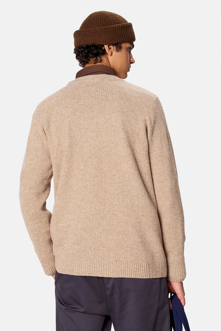 Pull O-hals - beige