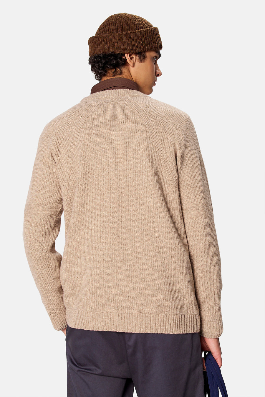 Pull col O - beige