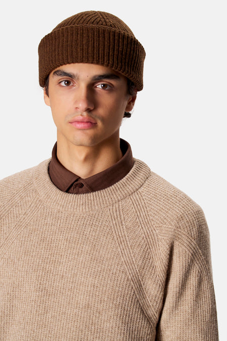 Pull O-hals - beige
