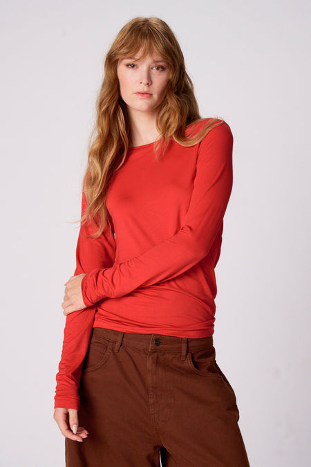T-shirt met lange mouwen - rood