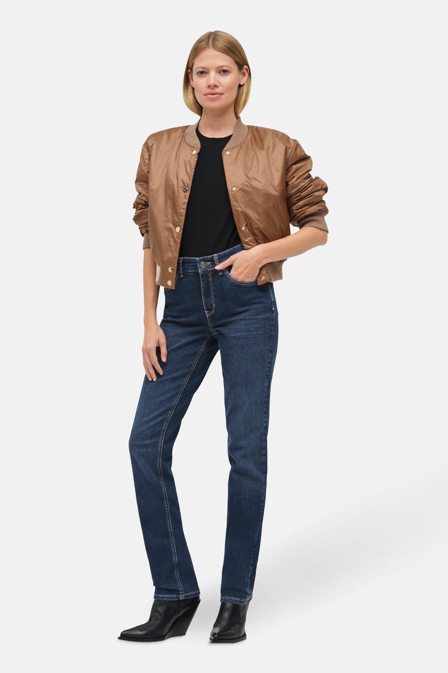 Jean &agrave; coupe droite - bleu