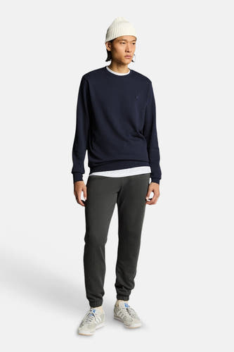 Sweat col O - bleu