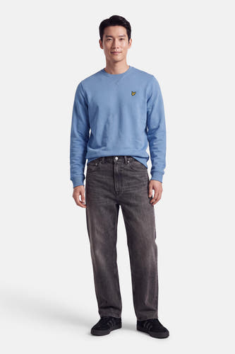 Sweat col O - bleu