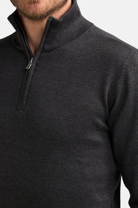 Pull col O - gris