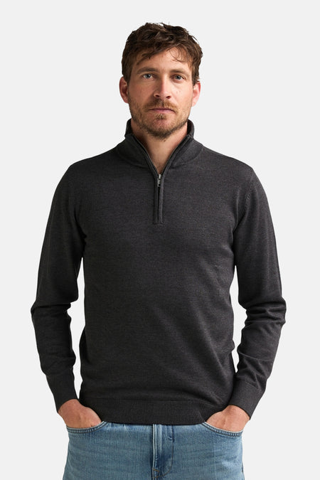 Pull col O - gris