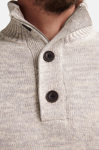 Pull met ronde hals - ecru - Petrol Industries®