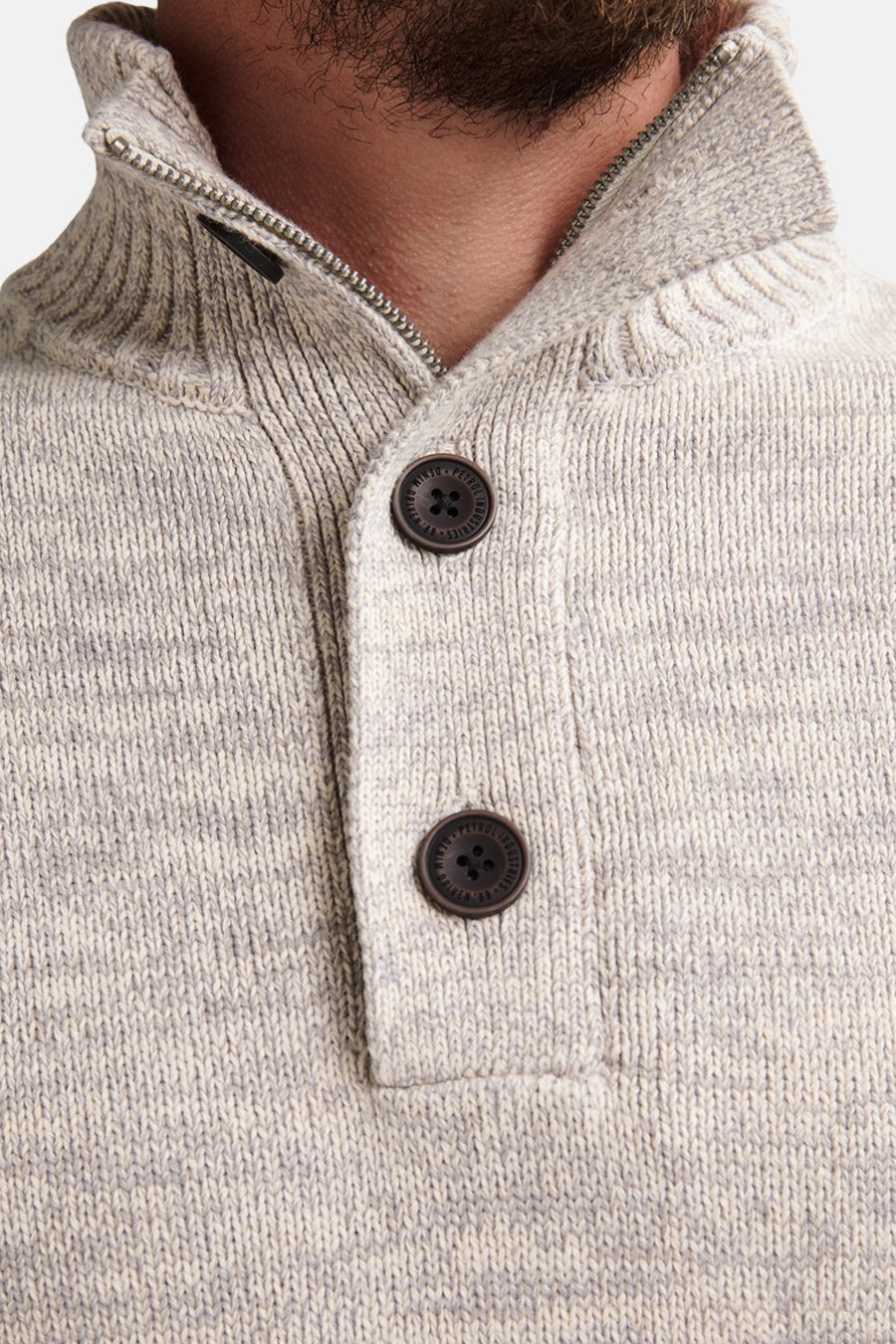 Pull met ronde hals - ecru - Petrol Industries®