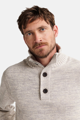 Pull met ronde hals - ecru - Petrol Industries®