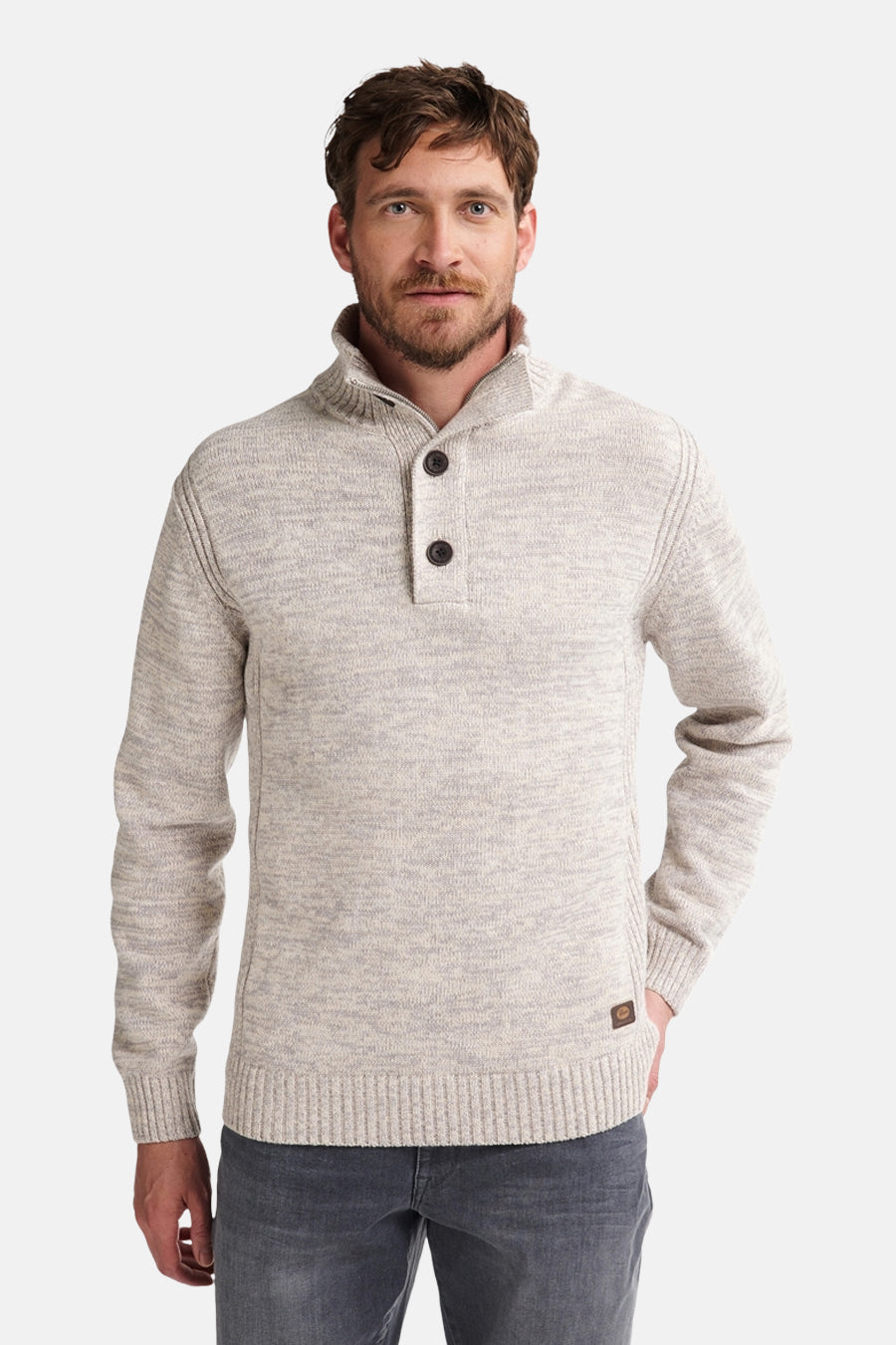 Pull met ronde hals - ecru - Petrol Industries®