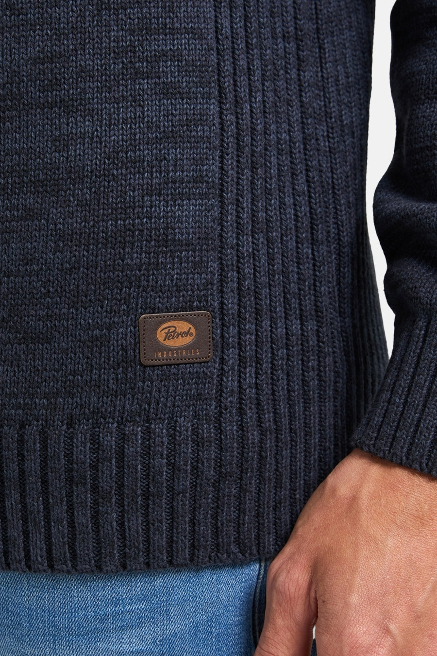 Pull met ronde hals - blauw - Petrol Industries®