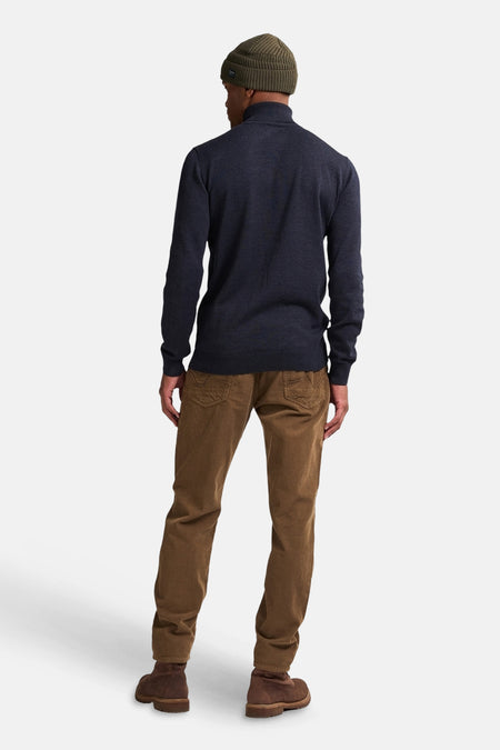 Pull met rolkraag - blauw