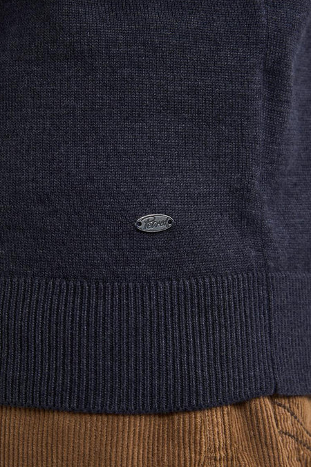 Pull col roulé Bleu - Petrol Industries®