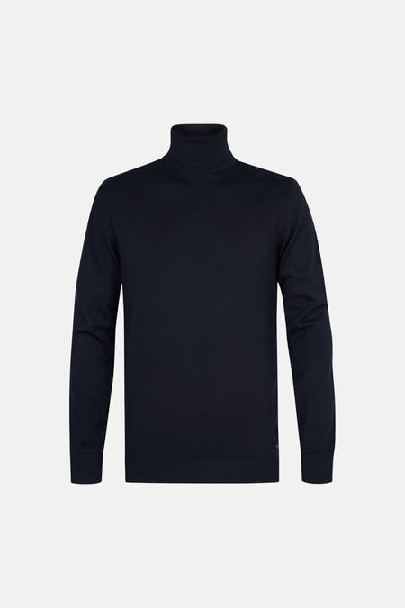 Pull à col roulant - bleu