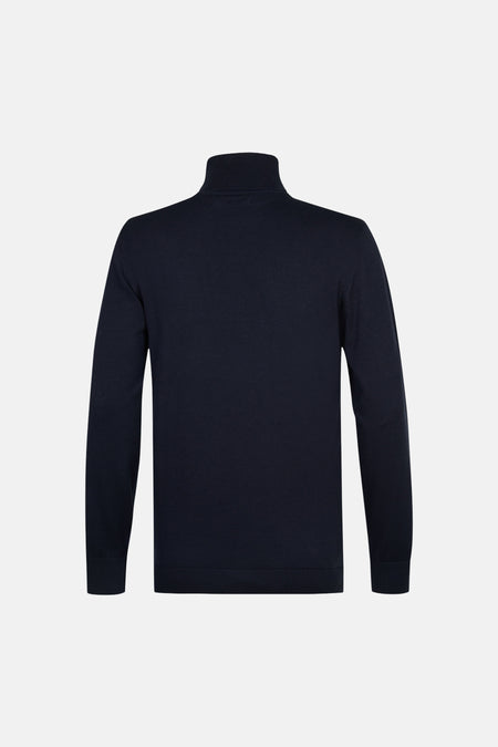 Pull à col roulant - bleu