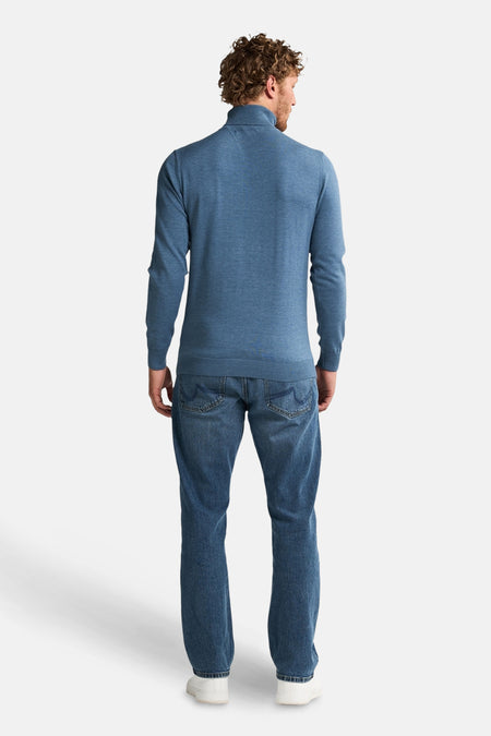 Pull col roulé Bleu - Petrol Industries®