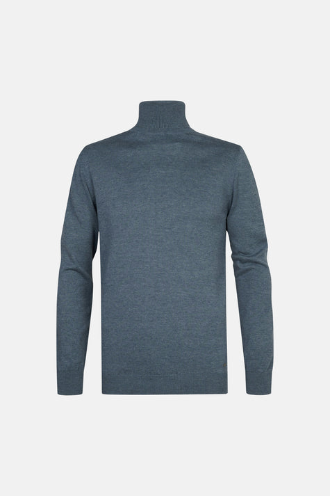 Pull à col roulant - bleu