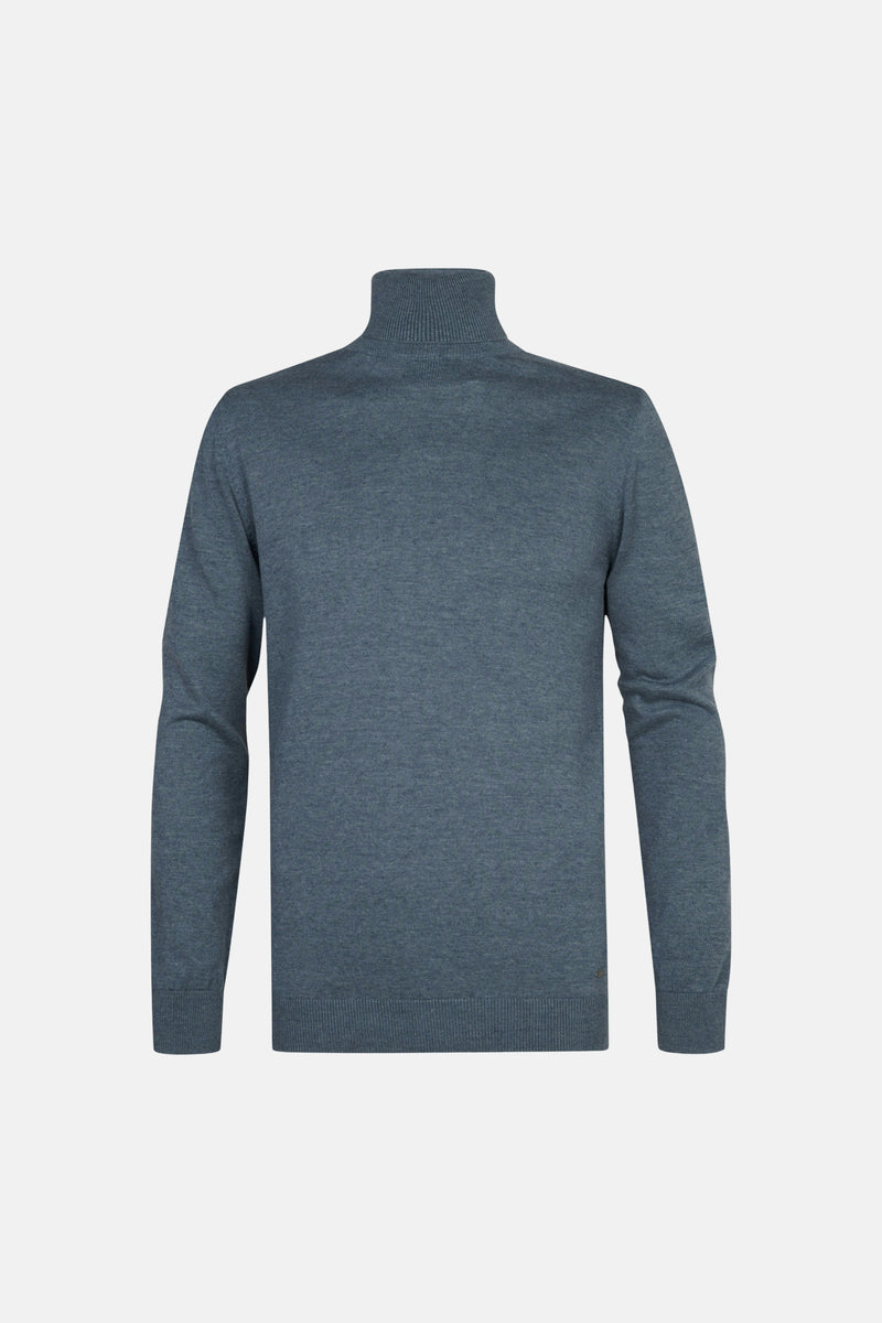 Pull à col roulant - bleu