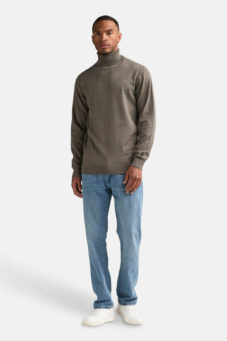 Pull met rolkraag - Mossy Stone