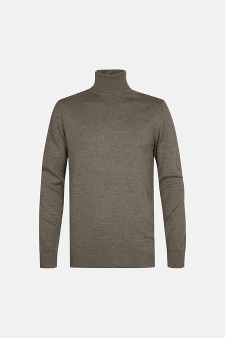 Pull à col roulant - vert