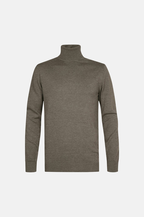 Pull à col roulant - vert