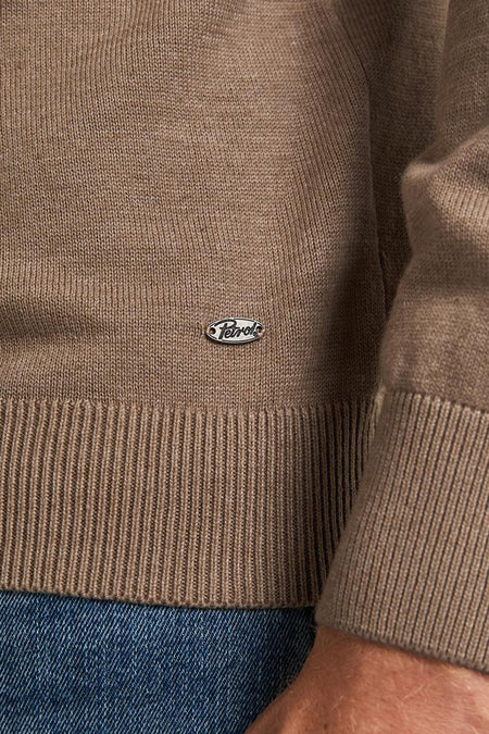 Pull à col roulant - beige