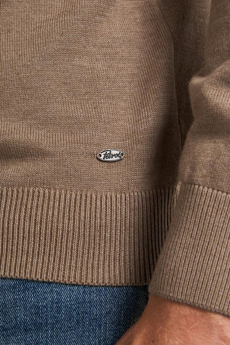 Pull col roulé beige - Petrol Industries®