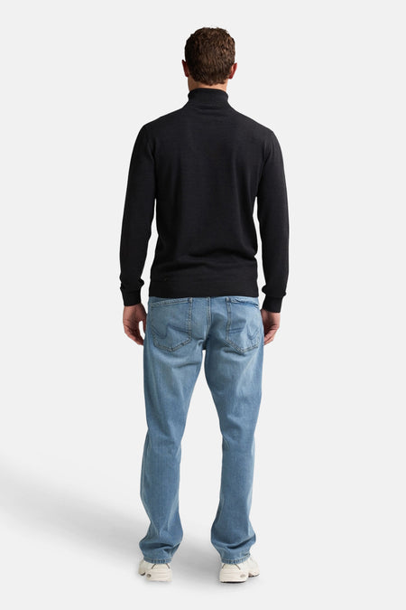 Pull met rolkraag - zwart