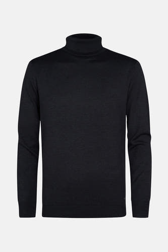Gilet noir de Petrol Industries®, avec des manches longues et une texture tricotée lisse.