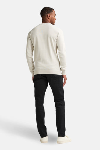 Pull met ronde hals - ecru