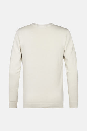 Sweat-shirt écru avec col rond de Petrol Industries, vue arrière.