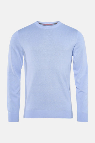 Pull met ronde hals - blauw