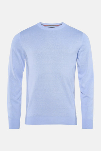 Pull met ronde hals - blauw