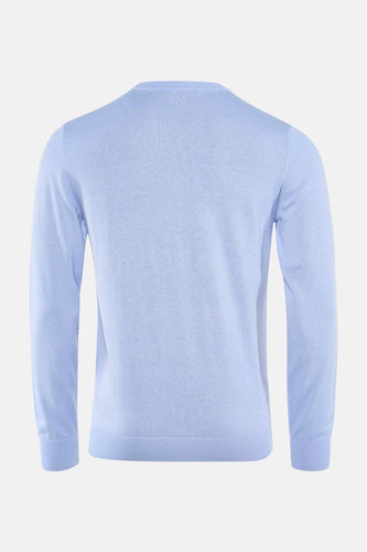 Pull met ronde hals - blauw