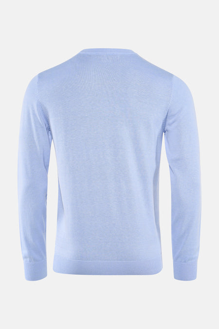 Pull met ronde hals - blauw