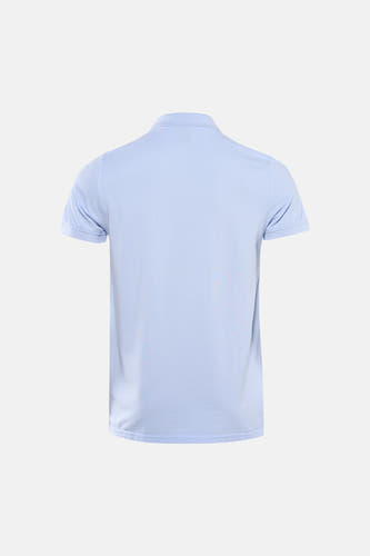 Blauw poloshirt met korte mouwen van Petrol Industries®, effen kleur en klassieke kraag.