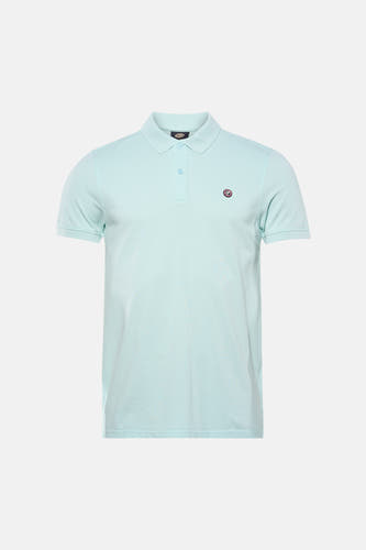 Lichtgroene polo met korte mouwen van Petrol Industries, met een geborduurd logo op de borst.