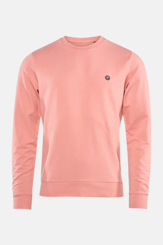 Roze sweater van Petrol Industries® met lange mouwen en een klein logo op de borst.

