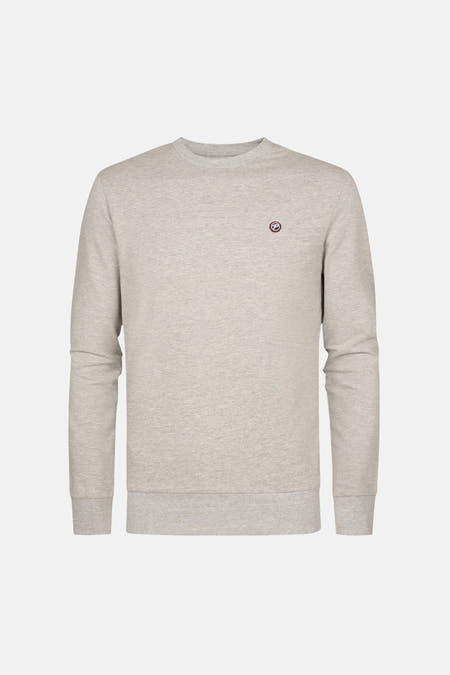 Sweat col O - gris