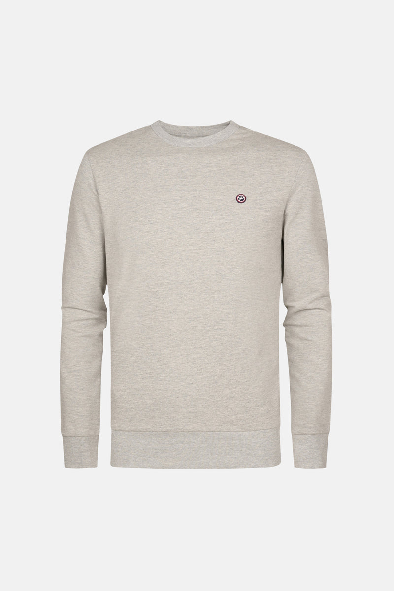 Sweat col O - gris