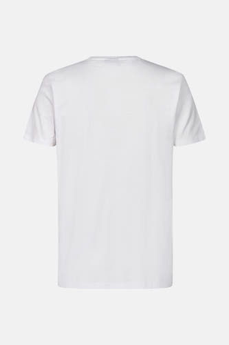 T-shirt blanc (manches courtes) de Petrol Industries®, tissu uni sur un fond égal.