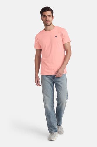 Roze T-shirt met korte mouwen van Petrol Industries®, met een logo op de borst.