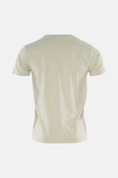 Groen T-shirt met korte mouwen van Petrol Industries, achterkant zichtbaar, effen kleur.
