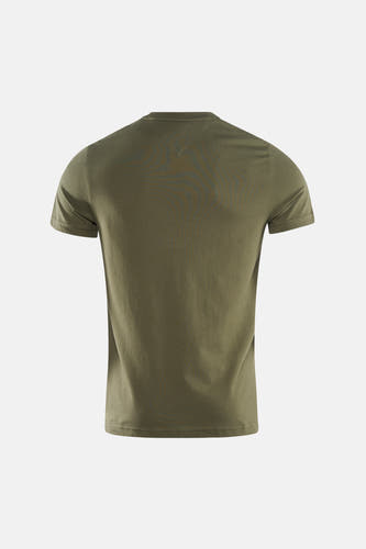 Groen T-shirt met korte mouwen van Tommy Hilfiger, met een effen kleur en ronde hals, rugzijde.