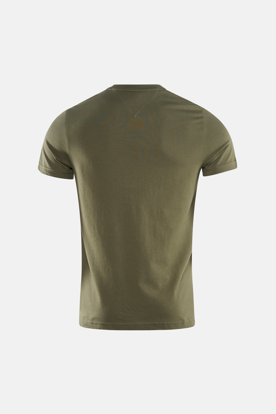 Groen T-shirt met korte mouwen van Tommy Hilfiger, met een effen kleur en ronde hals, rugzijde.