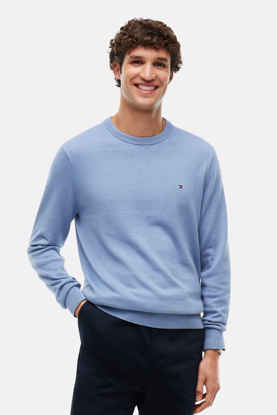 Pull col O bleu - TOMMY HILFIGER