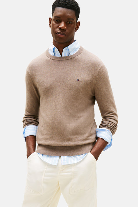 Pull col O Beige - TOMMY HILFIGER